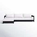 Everlee 98.4'' Powder Coated Aluminum Outdoor Patio Sectional with Sunbrella® Cushions