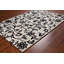 Tapis floral en laine à grande échelle touffeté à la main noir et blanc Ailey Authentic-325546042