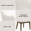 Ensemble de 2 chaises d'appoint en chenille et chêne rétro