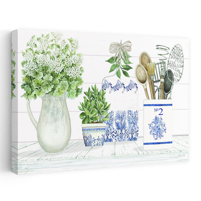 Art contemporain, art floral rétro, H 16 po x l 24 po