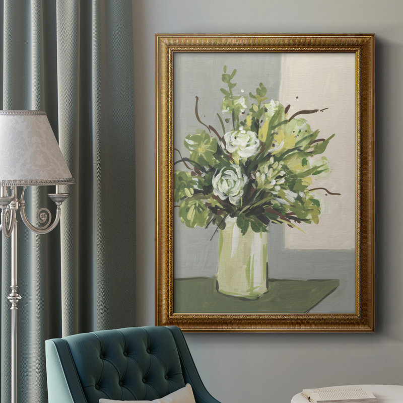 Toile encadrée de qualité supérieure Elegant Floral II - prête à être accrochée, H 20 po x l 16 po