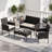 Wicker 4-Piece Patio Conversation Set with Cushions, Outdoor Rattan Patio Furniture Set 4 Person, Garden Rattan Furniture Set 4 Seater-156918724
