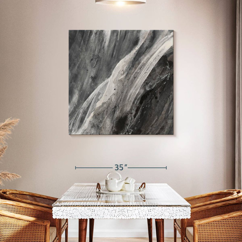 Dark Grey Splash, 39" H x 39" W