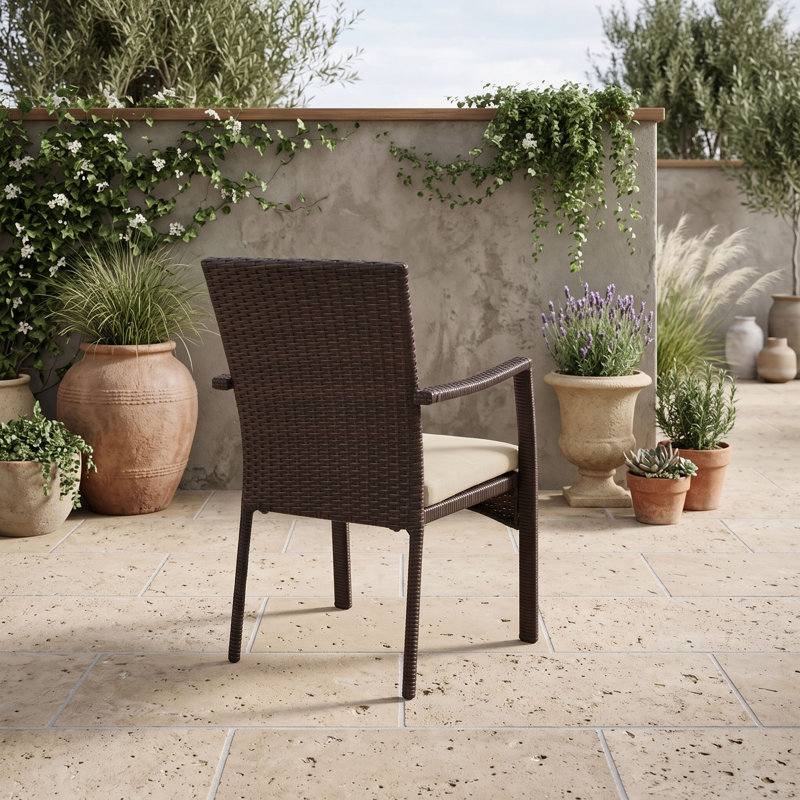 Ensemble de 2 chaises de jardin en osier