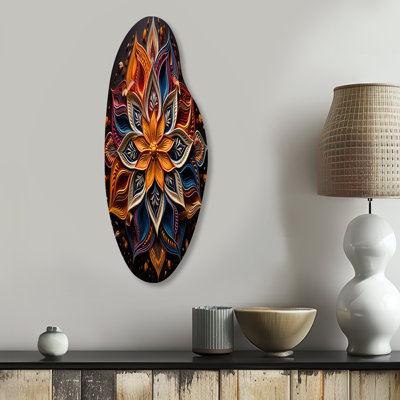 Ragnar - Hinduism Curved Shape Assymterical Metal Wall Art