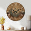 Grande horloge murale marocaine en bois à imprimé marocain
