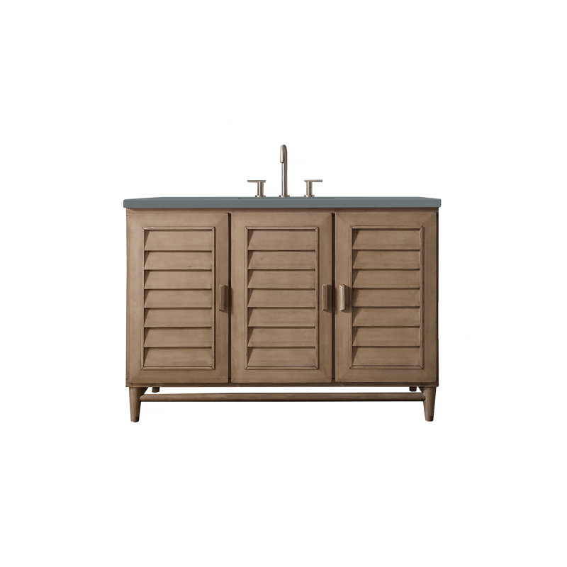 Portland 48'' W Single Vanity, Cala Blue, Whitewashed Walnut, 8" Widespread