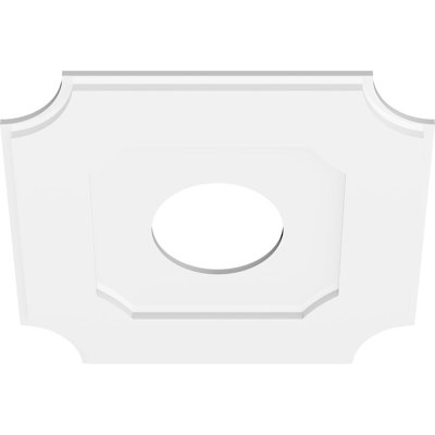34"OD x 7"ID x 20 1/4"C x 1"P Locke Architectural Grade PVC Contemporary Ceiling Medallion