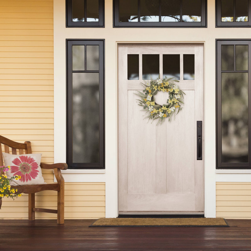 24" Artificial Dogwood Floral Spring Wreath