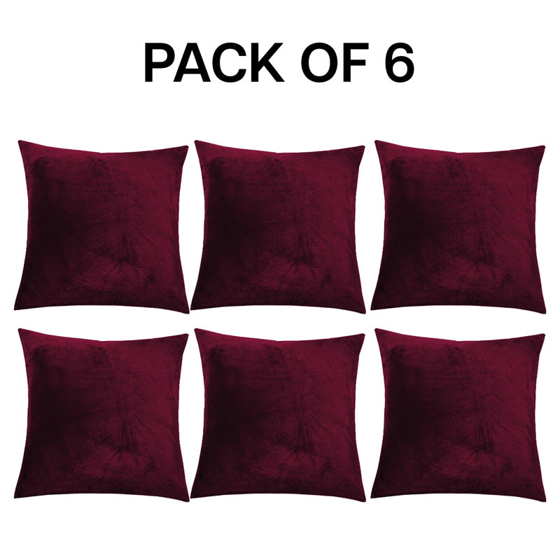 Square Cushion Cover, Burgundy