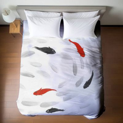 Housse de couette Natation poisson tourbillon - Décoration de chambre aquatique