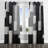 Addora Black And White Cuboids Dream - Shapes Grommet Curtain - Velvet Room Darkening - 1 panel-340353895-340087991