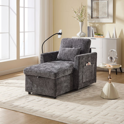 Fauteuil inclinable paresseux en chenille avec support pour téléphone portable