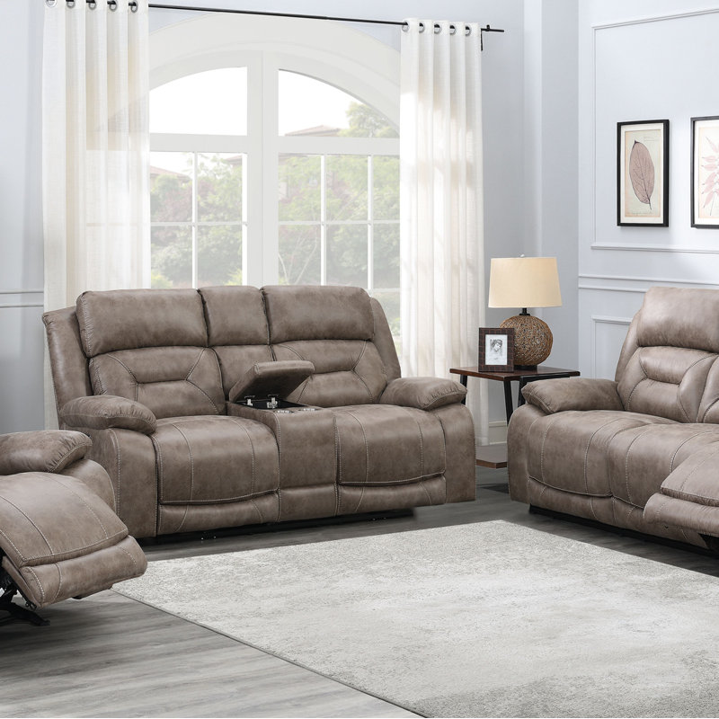 Fauteuil inclinable de chambre à coucher Soteris, Tissu brun