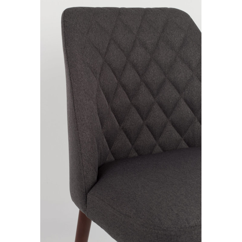 Conway Upholstered Dining Chair, Dark Gray