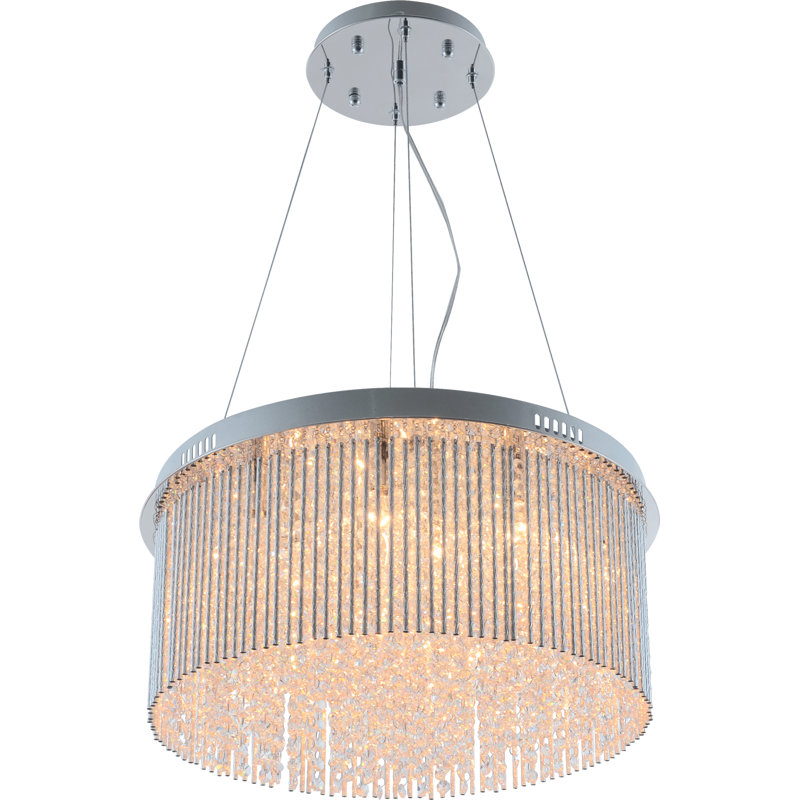 Darrion 18 - Light Dimmable Drum Chandelier