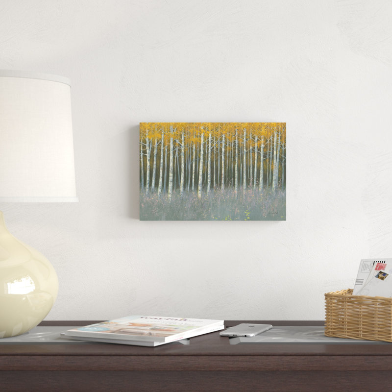 «Forest Dusk» par James Wiens - peinture sur toile tendue, H 8 po x l 12 po x P 1,25 po