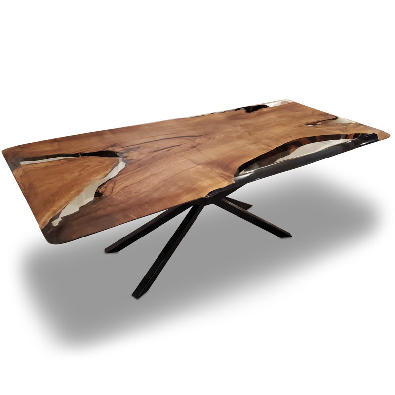 Alcantara Walnut Wood Dining Table, 48" W x 108.3" L
