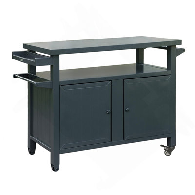 Armoire de rangement pour barbecue avec roulettes, gris