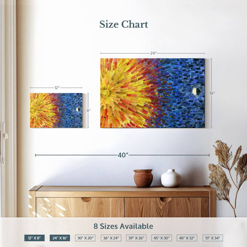 Oberle Moon Sun, 16" H x 24" W