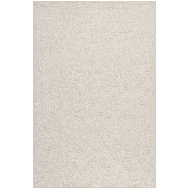 Martha Stewart Hand Hooked Cotton Floral Rug, Rectangle 3'9" x 5'9"
