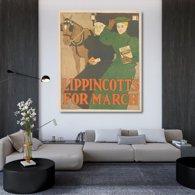 "Lippincott's for March" by  Joseph Gould - Gallery Wrap Canvas Wall Art