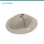 Lavabo de salle de bain ovale encastré 22 po en céramique blanche avec trop-plein et trou de robinet pré-percé simple-127342868
