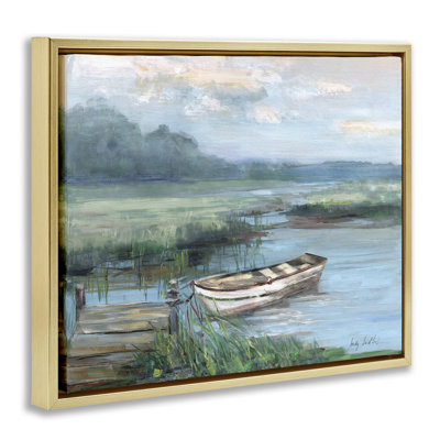 Barque amarrée au bord du lac