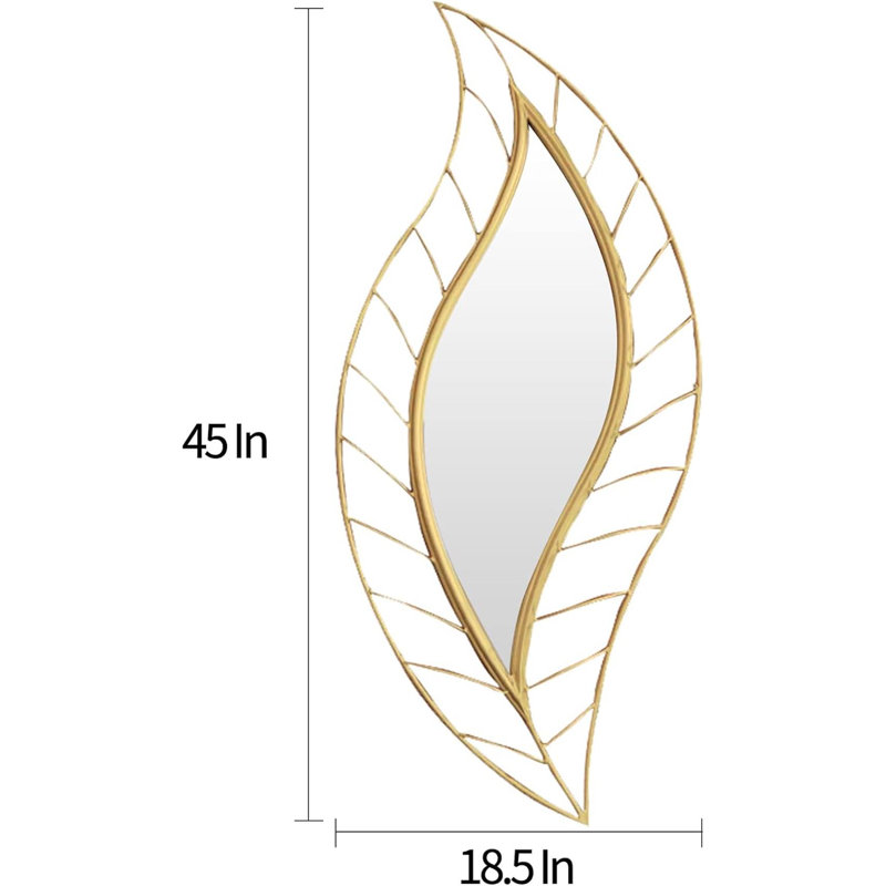 Blacksmith Leaf Teardrop Mirror