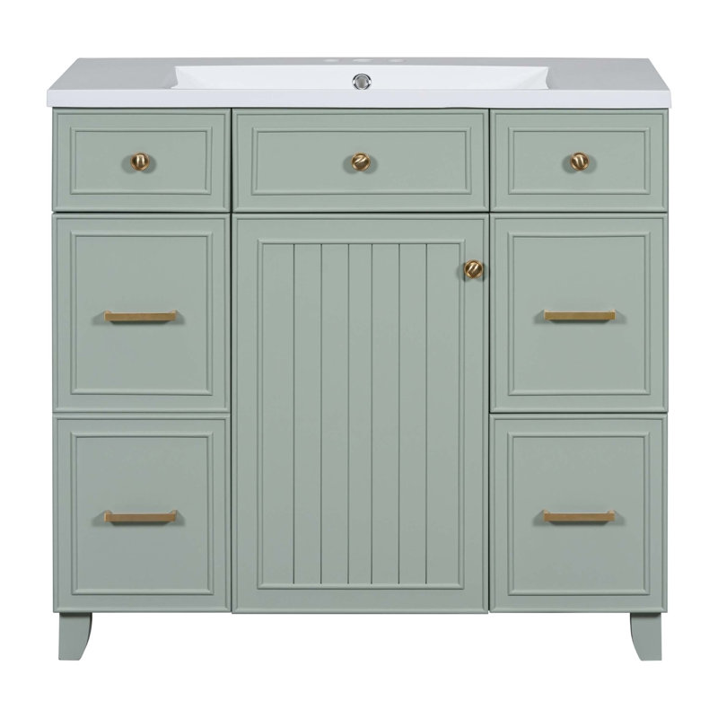 Ensemble de meuble-lavabo vert 36 "avec lavabo