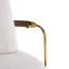 Tabouret de bar en métal avec revêtement beige (ensemble de 2)