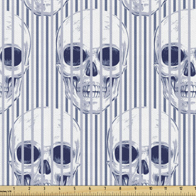 Geer Skulls and Geometric Shapes Fabric