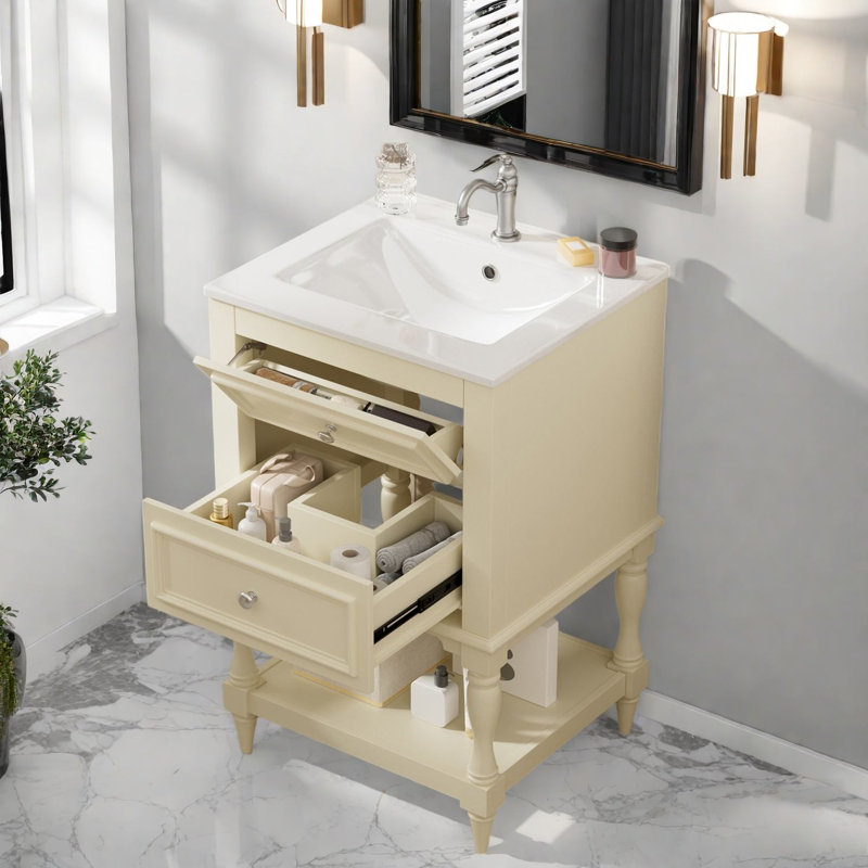 Compact Vanities(Must include both Vanity Cabinet  and Sink), Wood MDF Bath