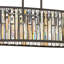 Lustre géométrique unique à 6 lumières avec accents de cristal Gemma-107665276