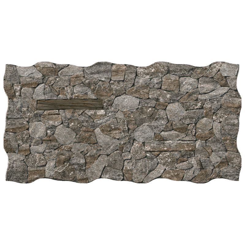 Carreau de mur et de sol en porcelaine 13 po x 25 po Caldera, Brun