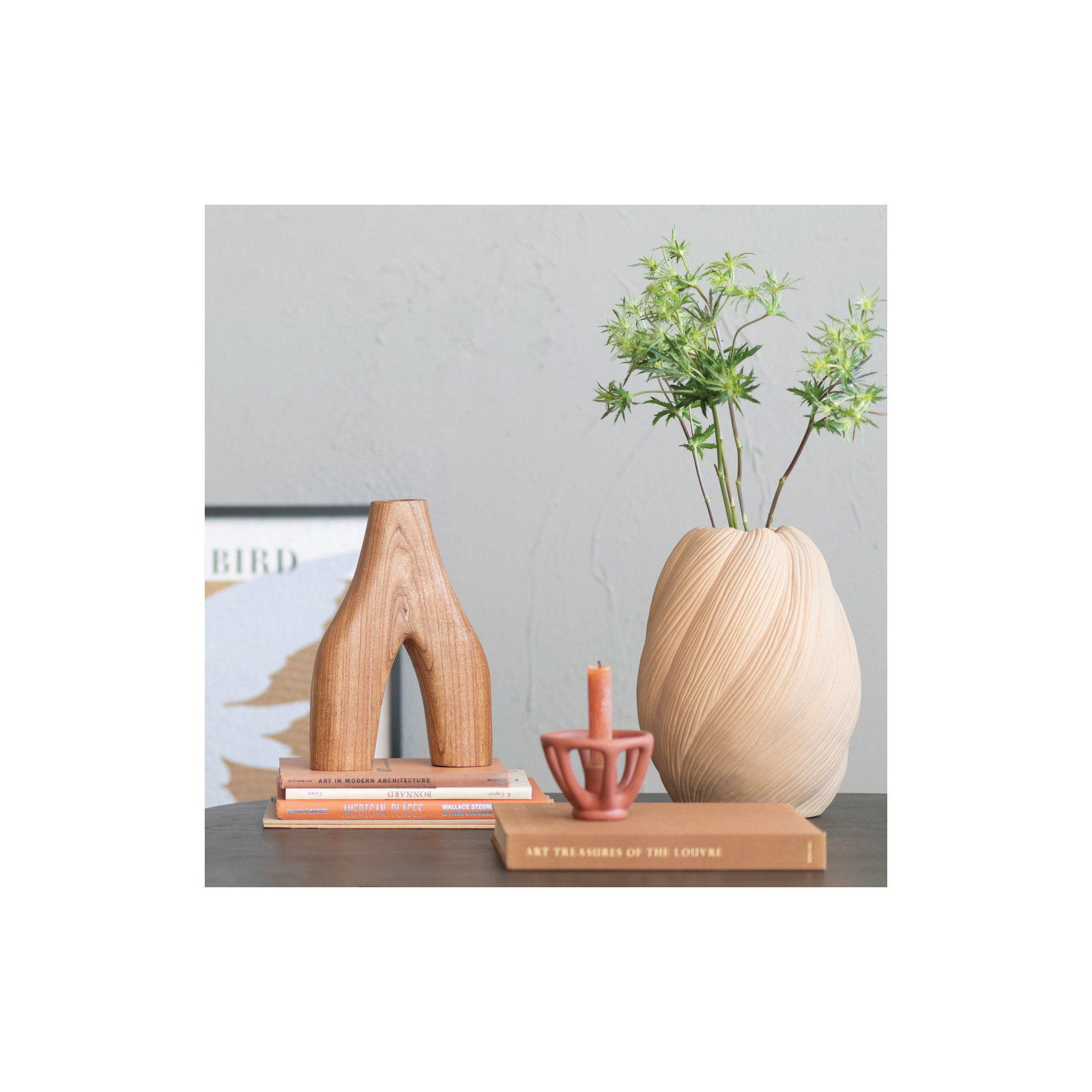 Muri 12.2'' Handmade Wood Table Vase