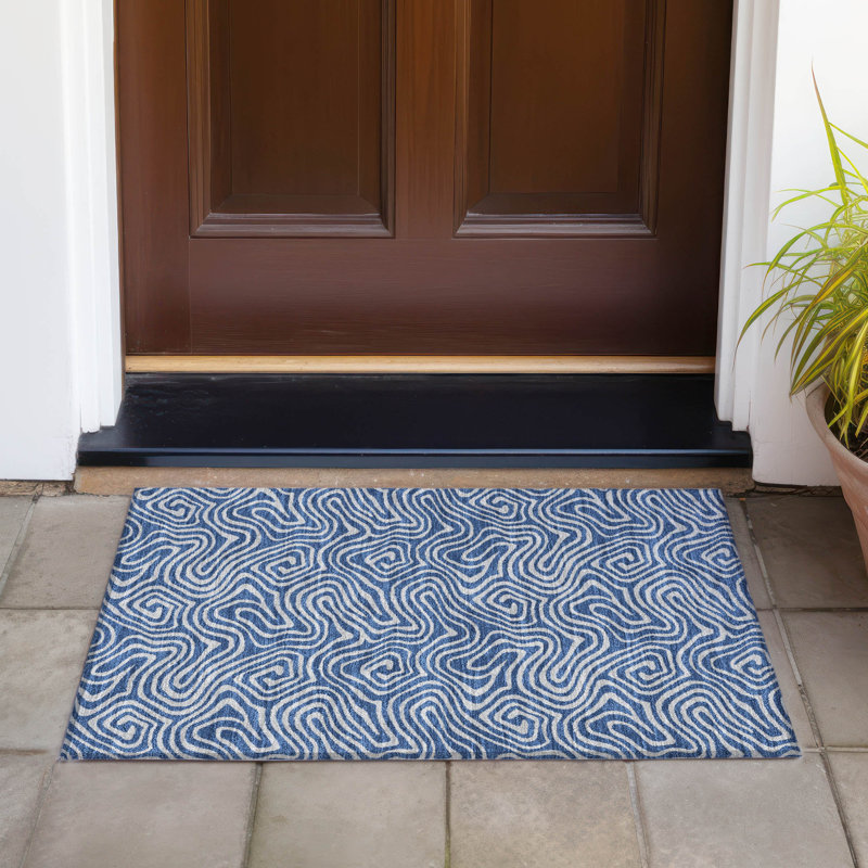  Machine Washable Indoor/Outdoor Chayden ACN1031 Brown Rug, Rectangle 1'8" x 2'6"