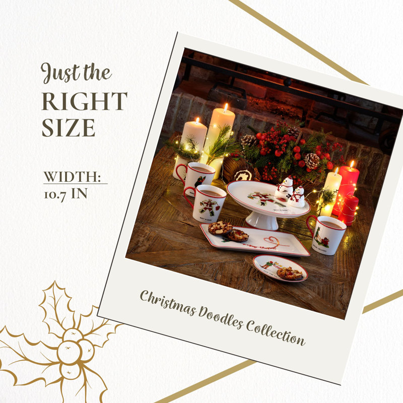 Doodles Best in Snow Cake Stand