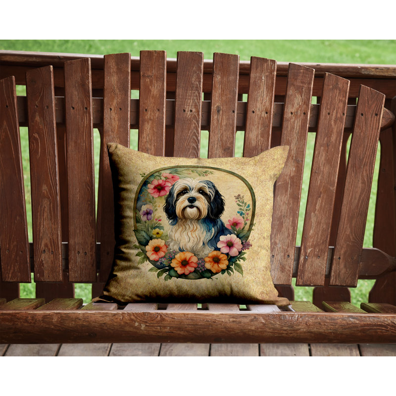 Outdoor Throw Pillow, 14" H x 14" W x 3" D