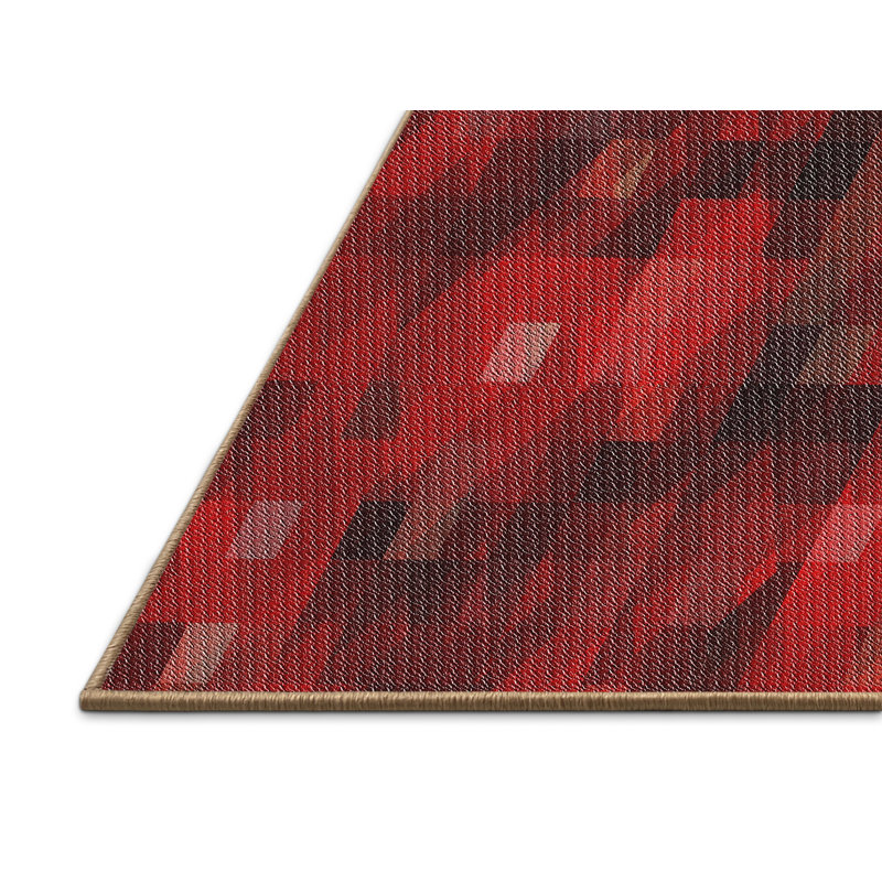 Tapis géométrique rouge, Rectangle 8 pi x 12 pi