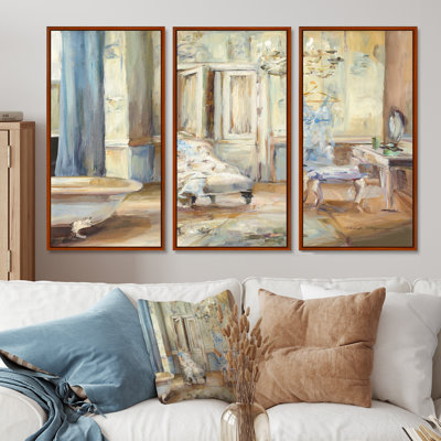 " French Boudoir Bath I " 66 - Pieces Painting Print