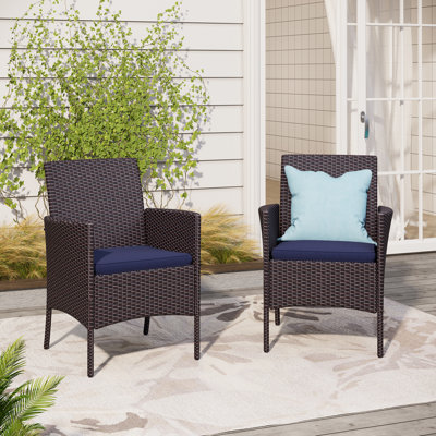 Patio Dining Armchair with Cushion