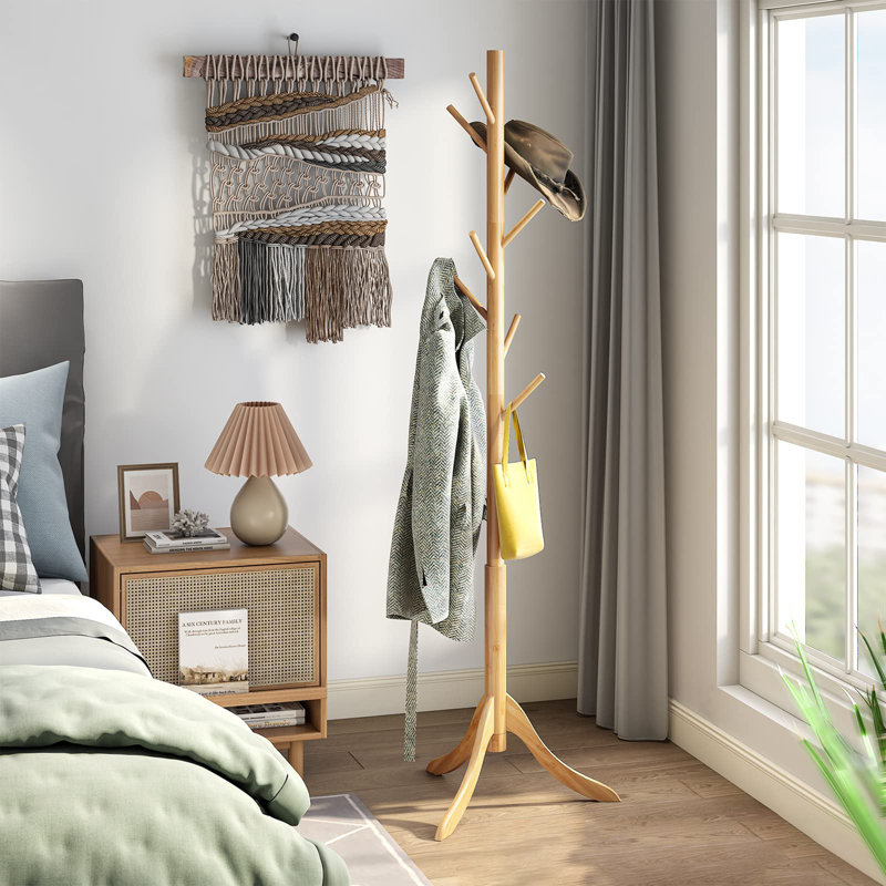 Bamboo Coat Rack, Natural