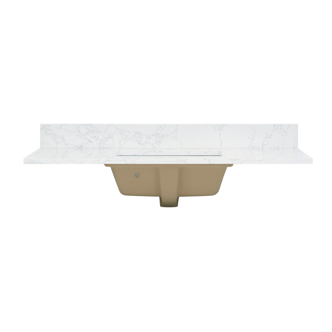Ceres 43" Engineered Stone Single Bathroom Vanity Top with Sink Altair
