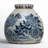 Sonoma Decorative Stoneware Ginger Jar with Flower Prints and Distressed Finish