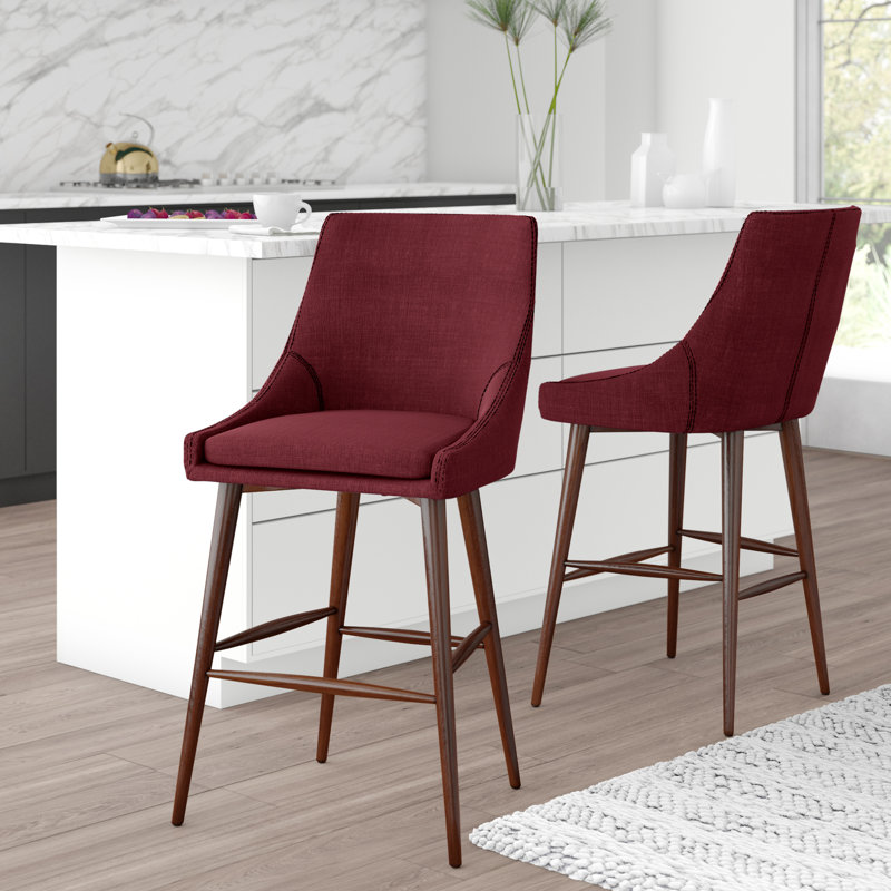 Leonitus Upholstered Counter Stool, Tawny Port