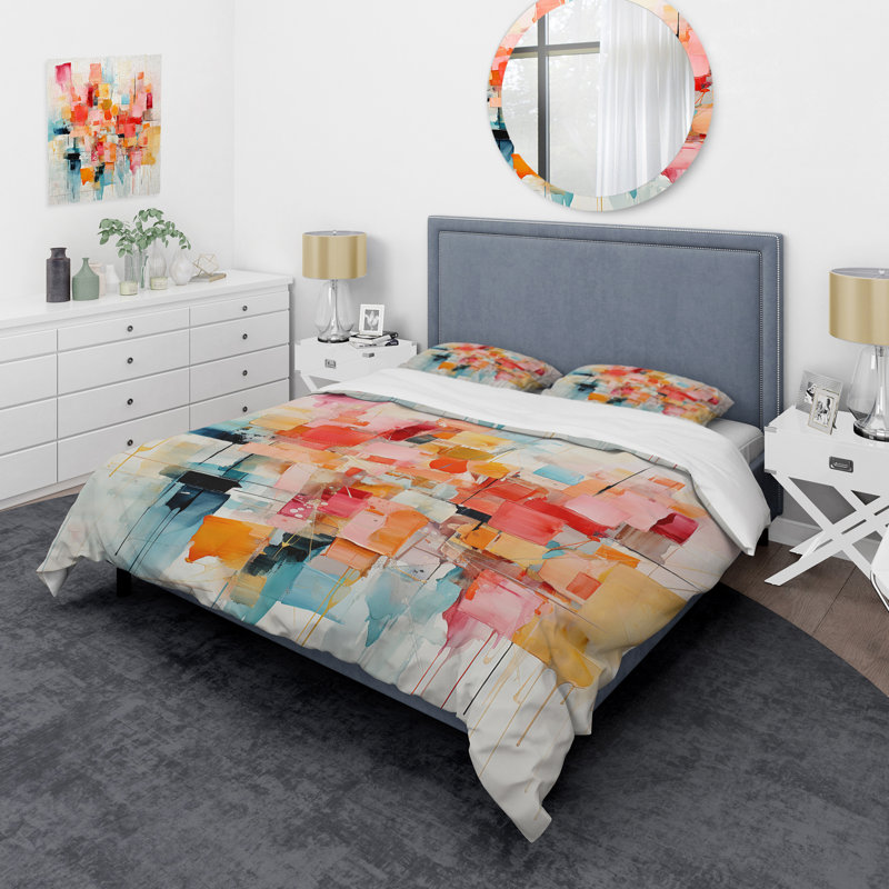 Ensemble de housse de couette en microfibre / polyester Collage Rhythms I Bedding