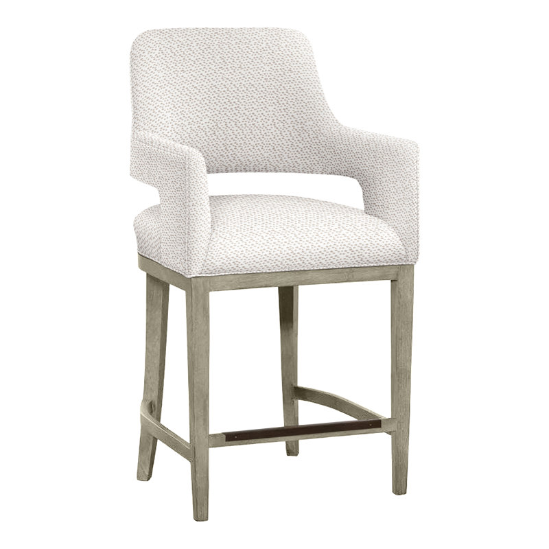 Tabouret de bar et de comptoir Josie, Amande chamois, Perigold Elements - sable blanc