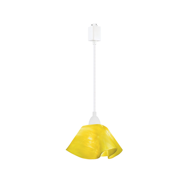 Luminaire suspendu Dale, Petit, Blanc, Jaune canari