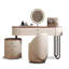 Coiffeuse avec miroir lumineux, 5 tiroirs, 1 chaise